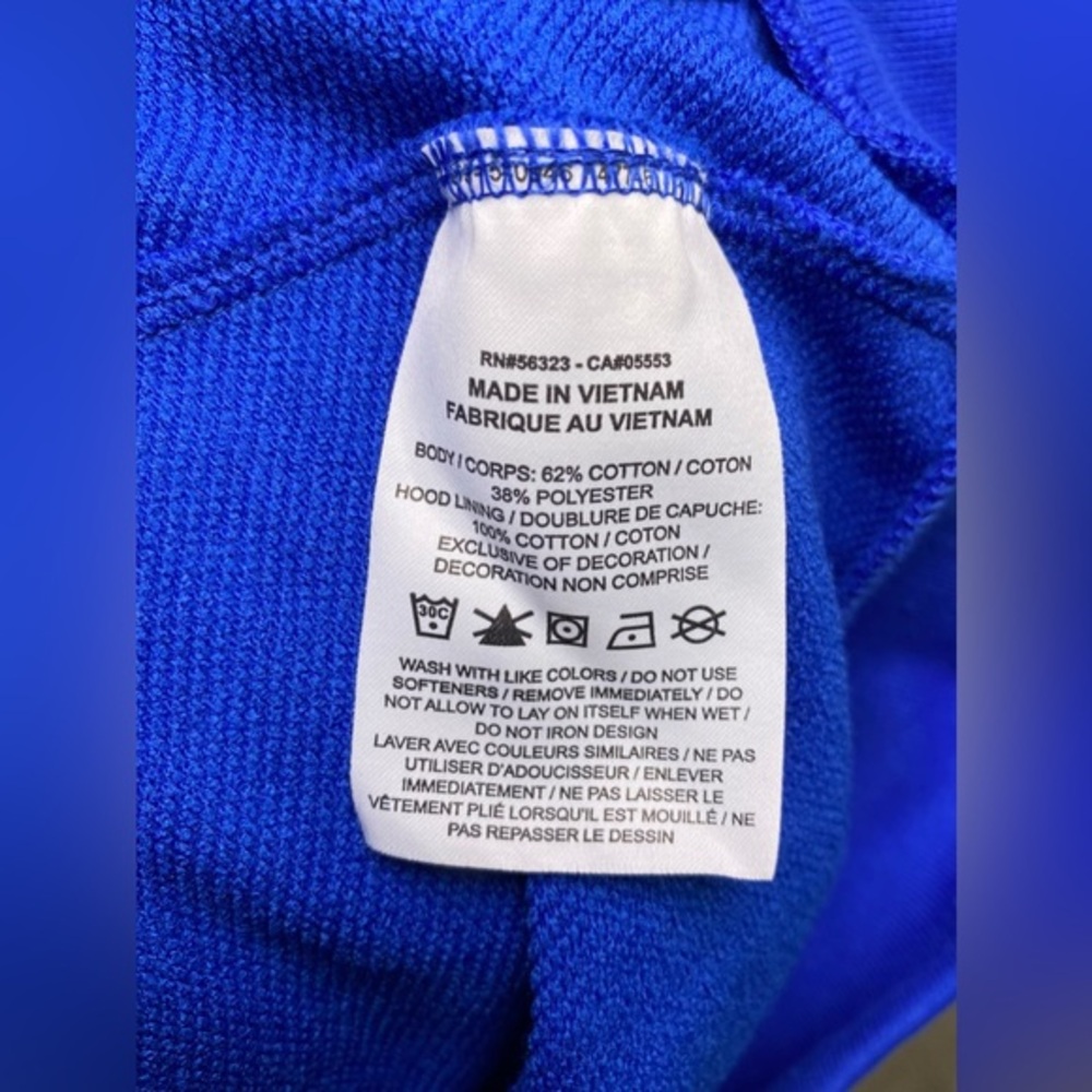 Rare Nike EYBL Cropped Hoodie Blue Women Size XL Who Run We Run Elite Basketball - Picture 10 of 10